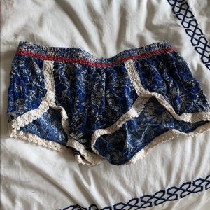 SOFT BLUE FLORAL SHORTS